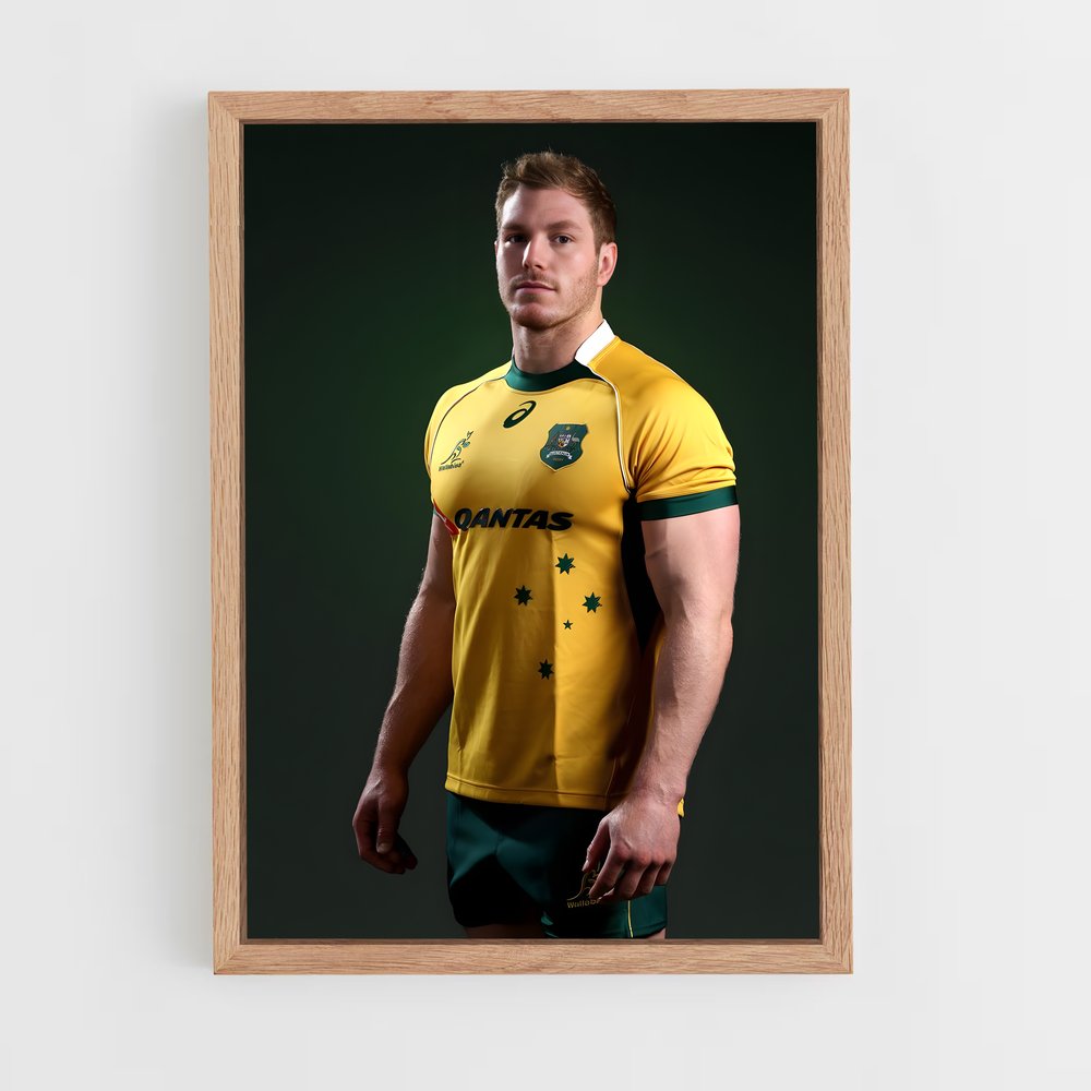 Poster Le Champion en Jaune – affiche Rugby (vue 4)